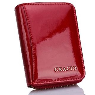 GRACIO dámska malá kožená peňaženka RFID – červená